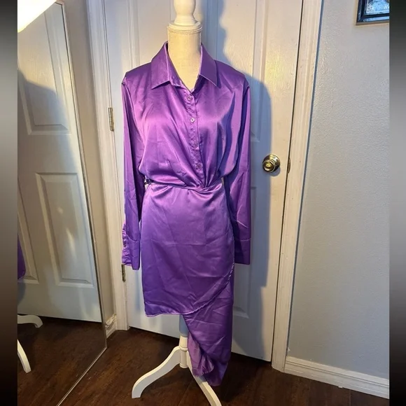 Women’s Dress purple wedding summer Short length - Picture 1 of 3
